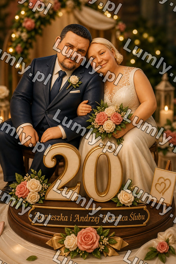 Wydruk na szkle na podstawce LED - Rozmiar 20×30 cm