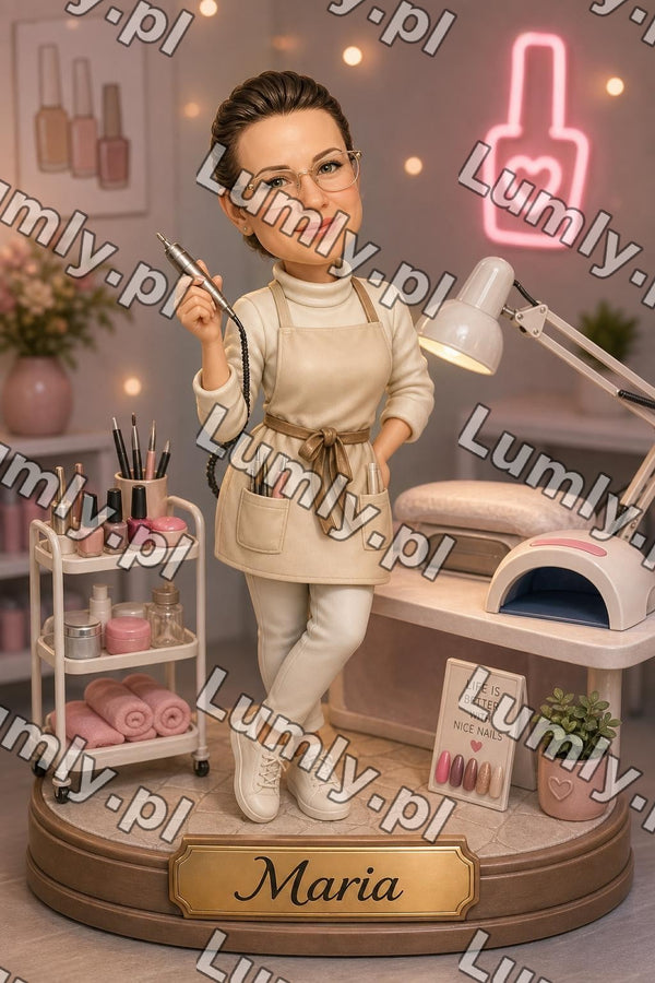 Wydruk na szkle na podstawce LED - Rozmiar 15×21 cm