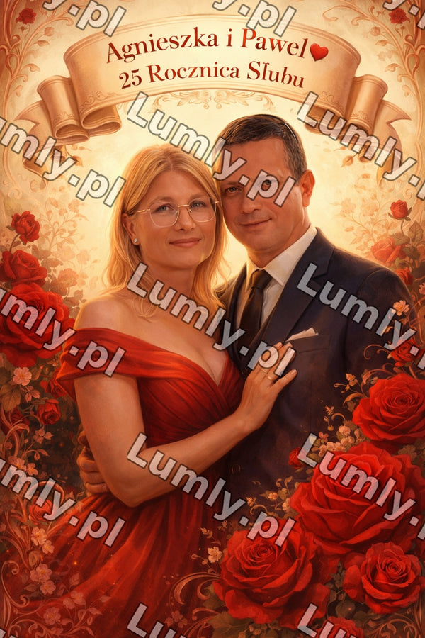 Plakat w białej ramce za szkłem - Rozmiar 50×75 cm