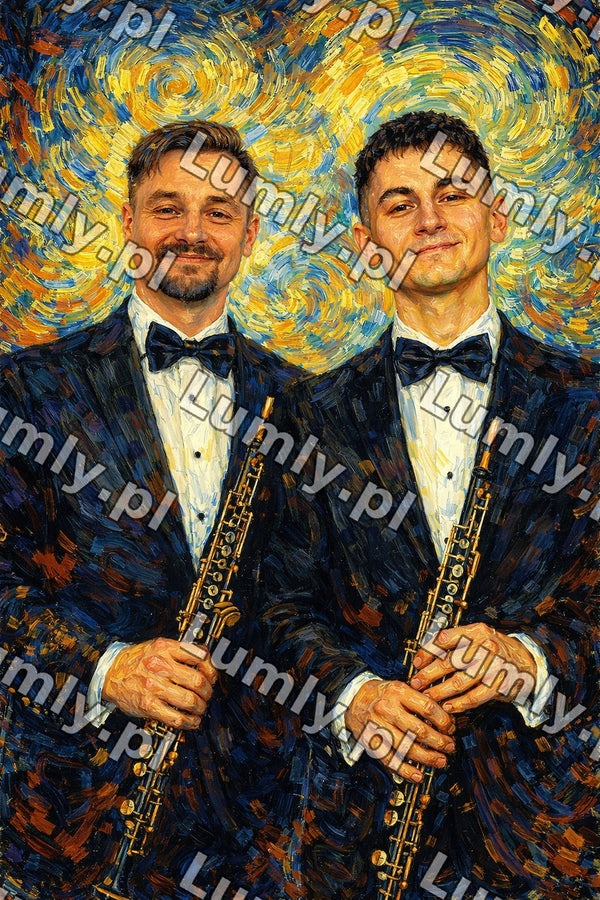 Wydruk na szkle na podstawce drewnianej - Rozmiar 15×21 cm