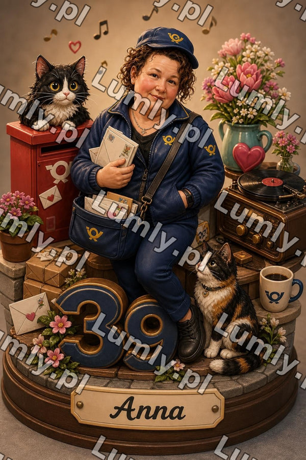 Wydruk na szkle na podstawce drewnianej - Rozmiar 20×30 cm