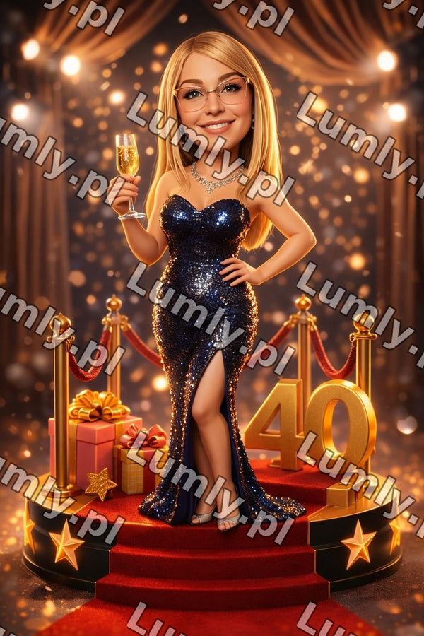 Wydruk na szkle na podstawce LED - Rozmiar 20×30 cm