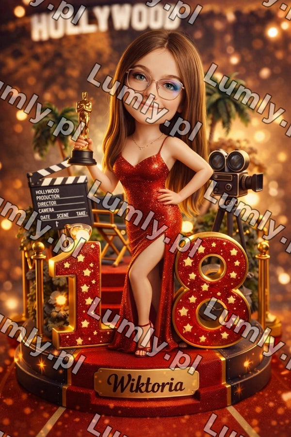 Wydruk na szkle na podstawce LED - Rozmiar 20×30 cm