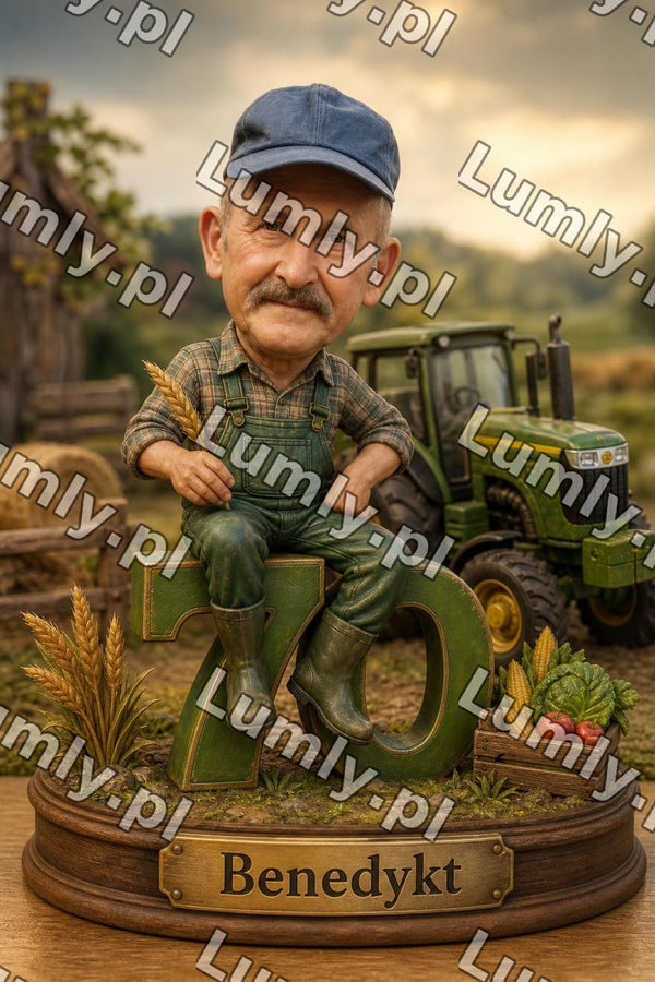 Wydruk na szkle na podstawce drewnianej - Rozmiar 20×30 cm