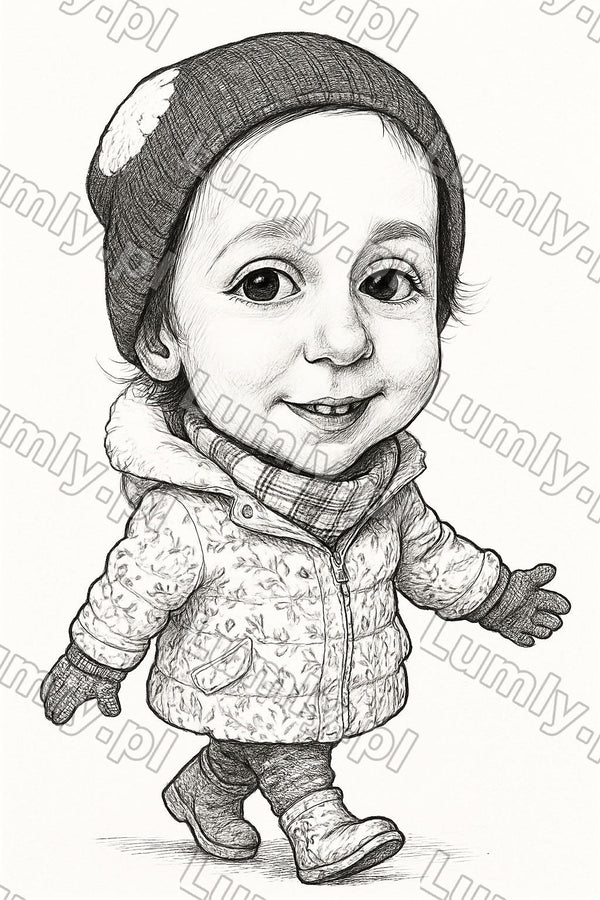 Produkt cyfrowy - Styl karykatura-olowek