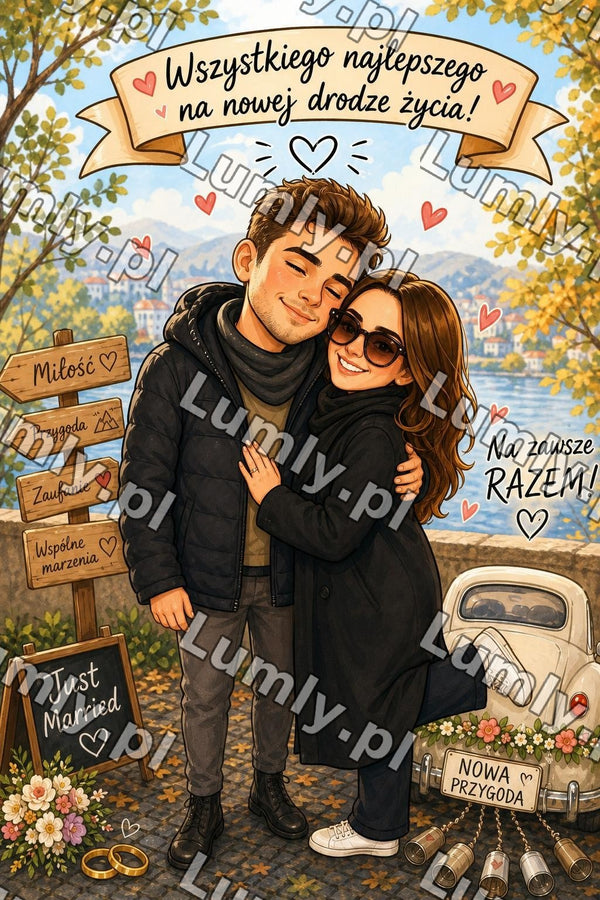 Plakat w czarnej ramce za szkłem - Rozmiar 40×60 cm