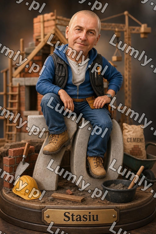 Wydruk na szkle na podstawce drewnianej - Rozmiar 20×30 cm