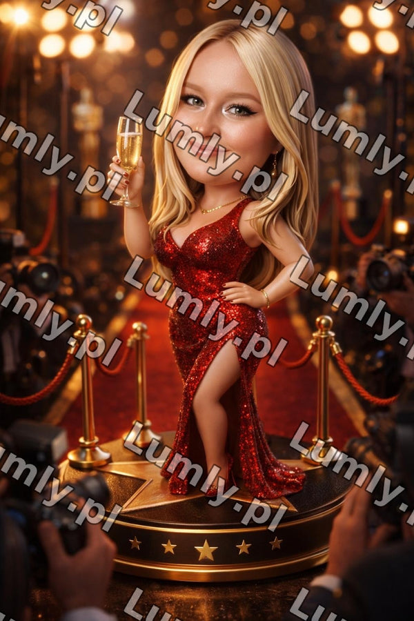 Wydruk na szkle na podstawce drewnianej - Rozmiar 20×30 cm