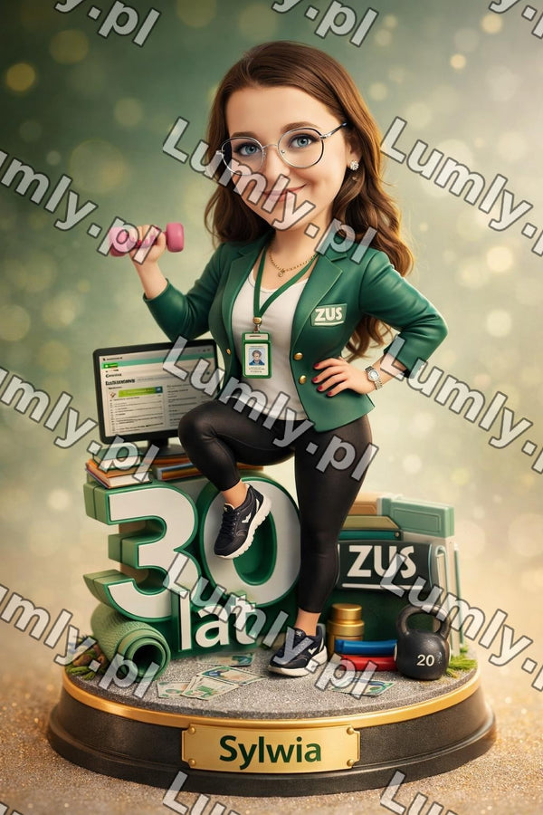 Wydruk na szkle na podstawce drewnianej - Rozmiar 15×21 cm