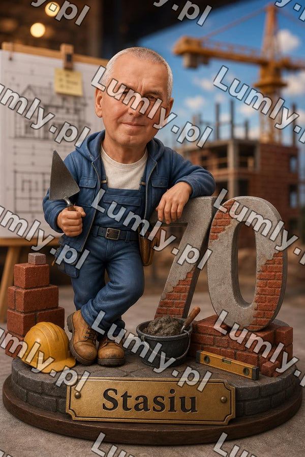 Wydruk na szkle na podstawce drewnianej - Rozmiar 20×30 cm