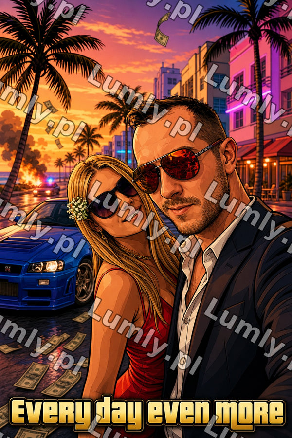 Plakat w drewnianej ramce za szkłem - Rozmiar 50×75 cm