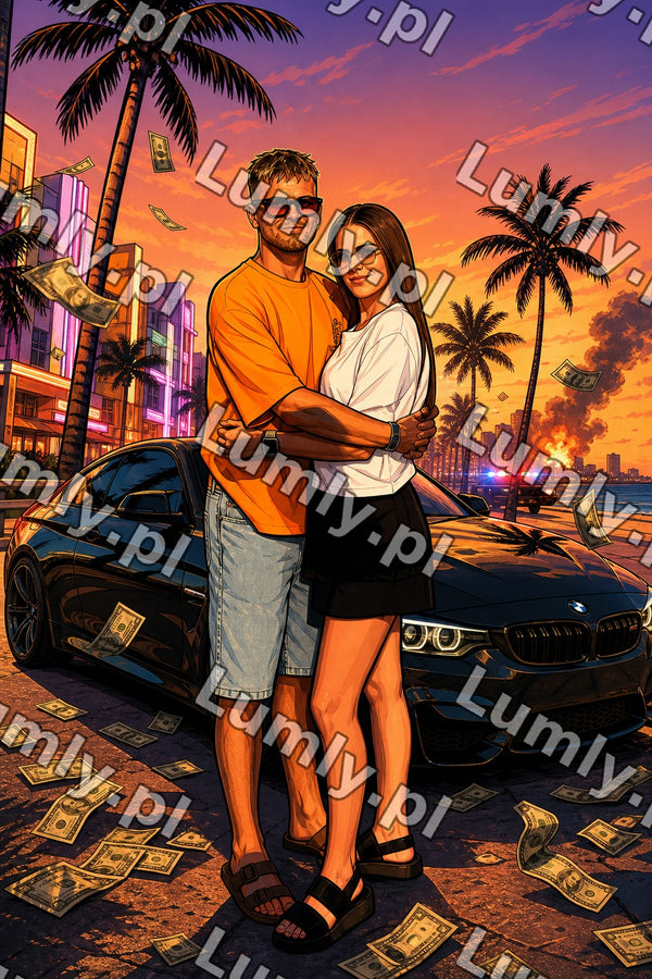 Plakat w drewnianej ramce za szkłem - Rozmiar 40×60 cm