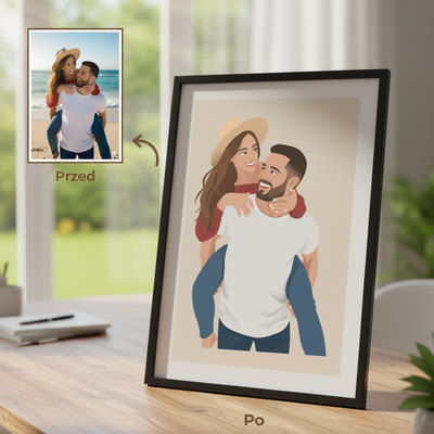 Personalizowany portret w stylu Boho - Wydruk