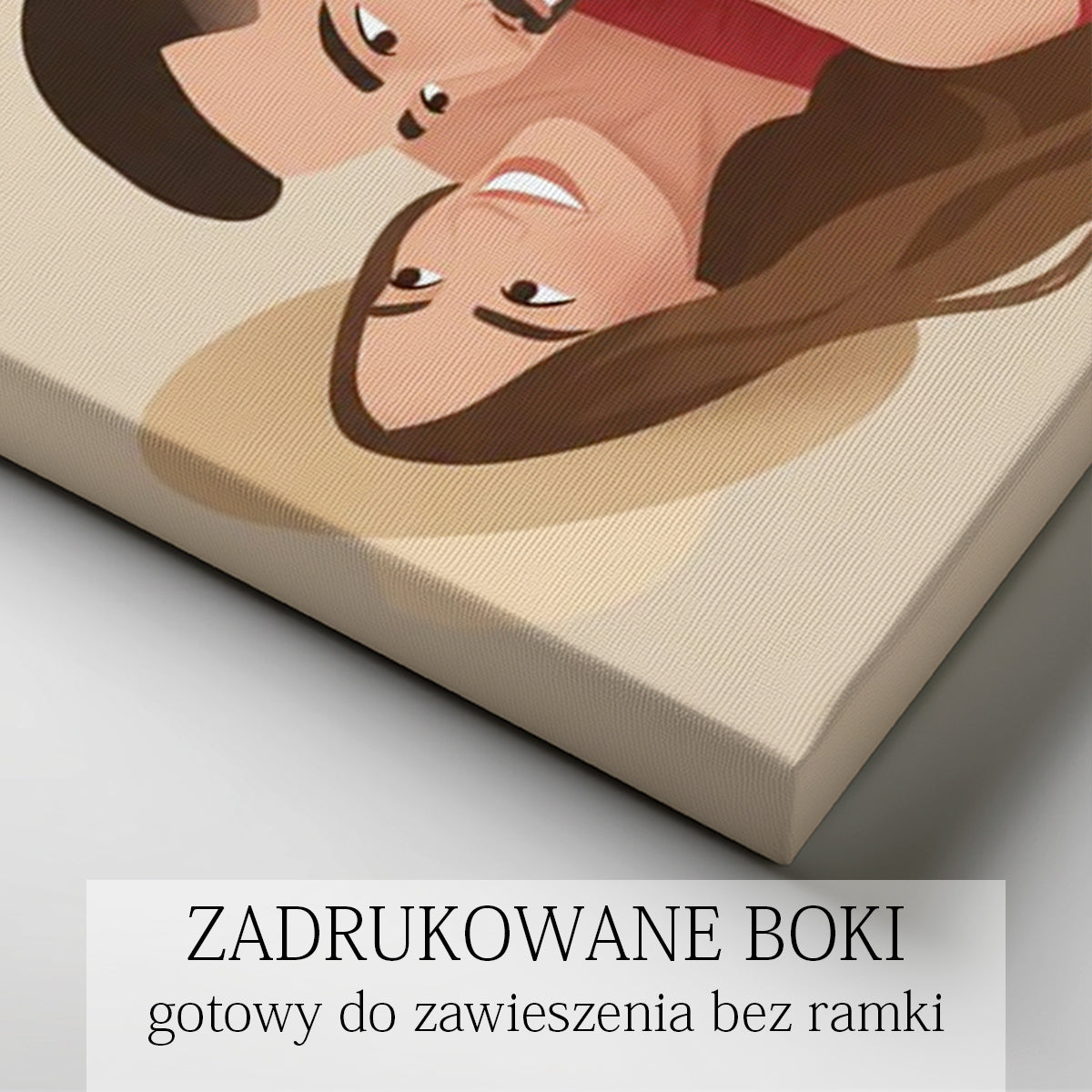 Obraz ze zdjęcia portret pary królewskiej. Prezent na rocznice