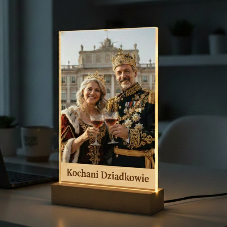 Dziadkowie Królowie - nadruk na szkle akrylowym