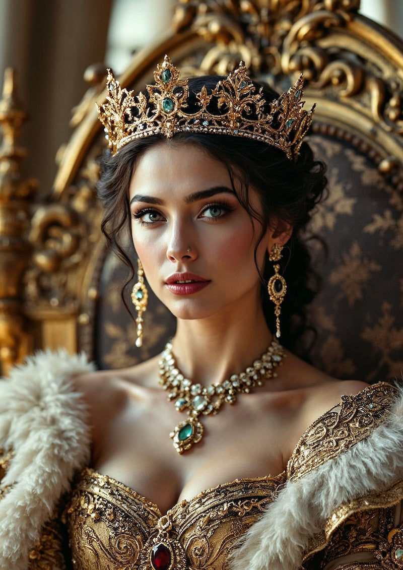 Portret królowej - obraz na płótnie z Twojego zdjęcia