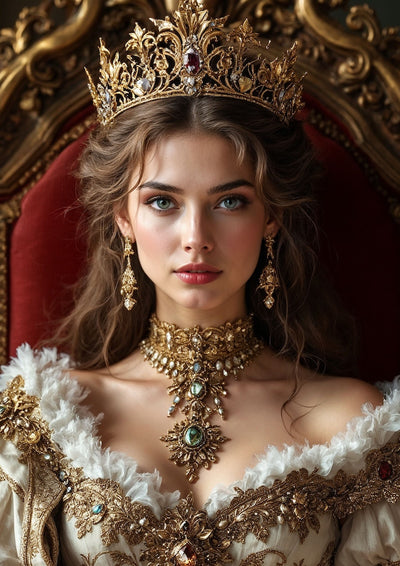 Portret królowej - obraz na płótnie z Twojego zdjęcia