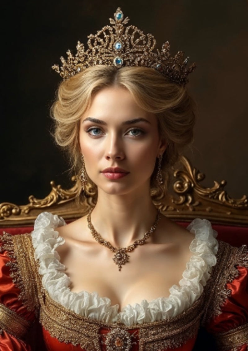 Portret królowej - obraz na płótnie z Twojego zdjęcia