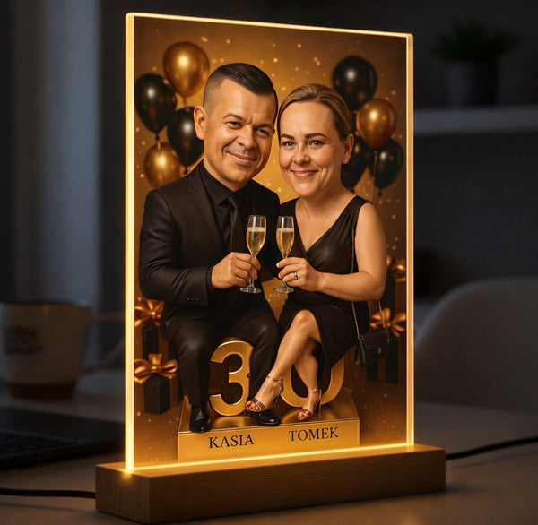 Obraz ze zdjęcia Pary na 20, 30, 50 rocznicę. Portret ze zdjęcia