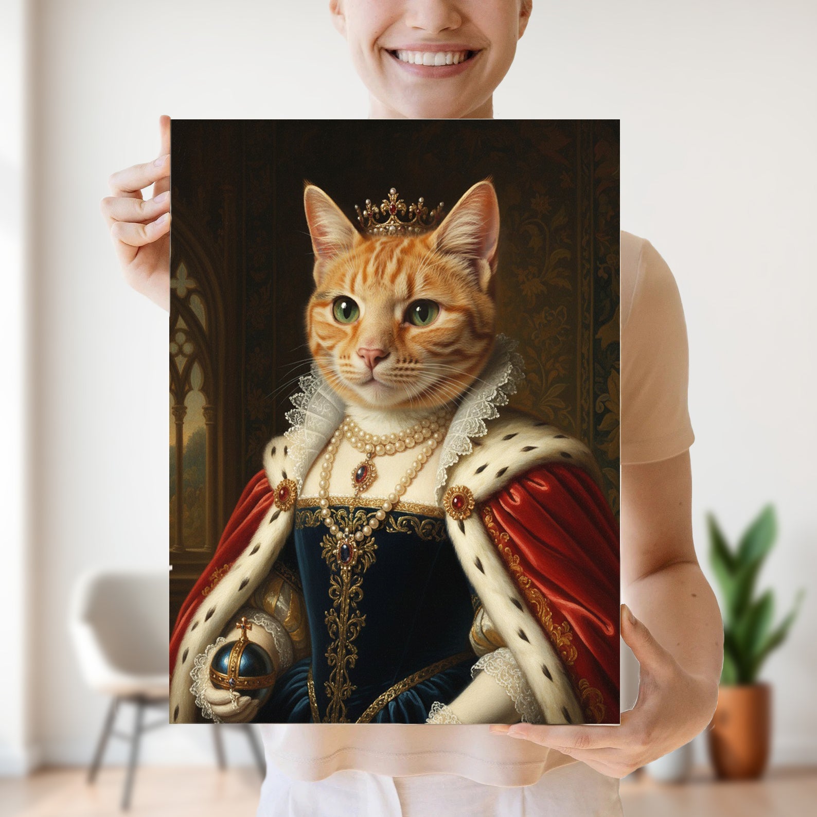 Królewski portret Twojego Kota - Wydruk