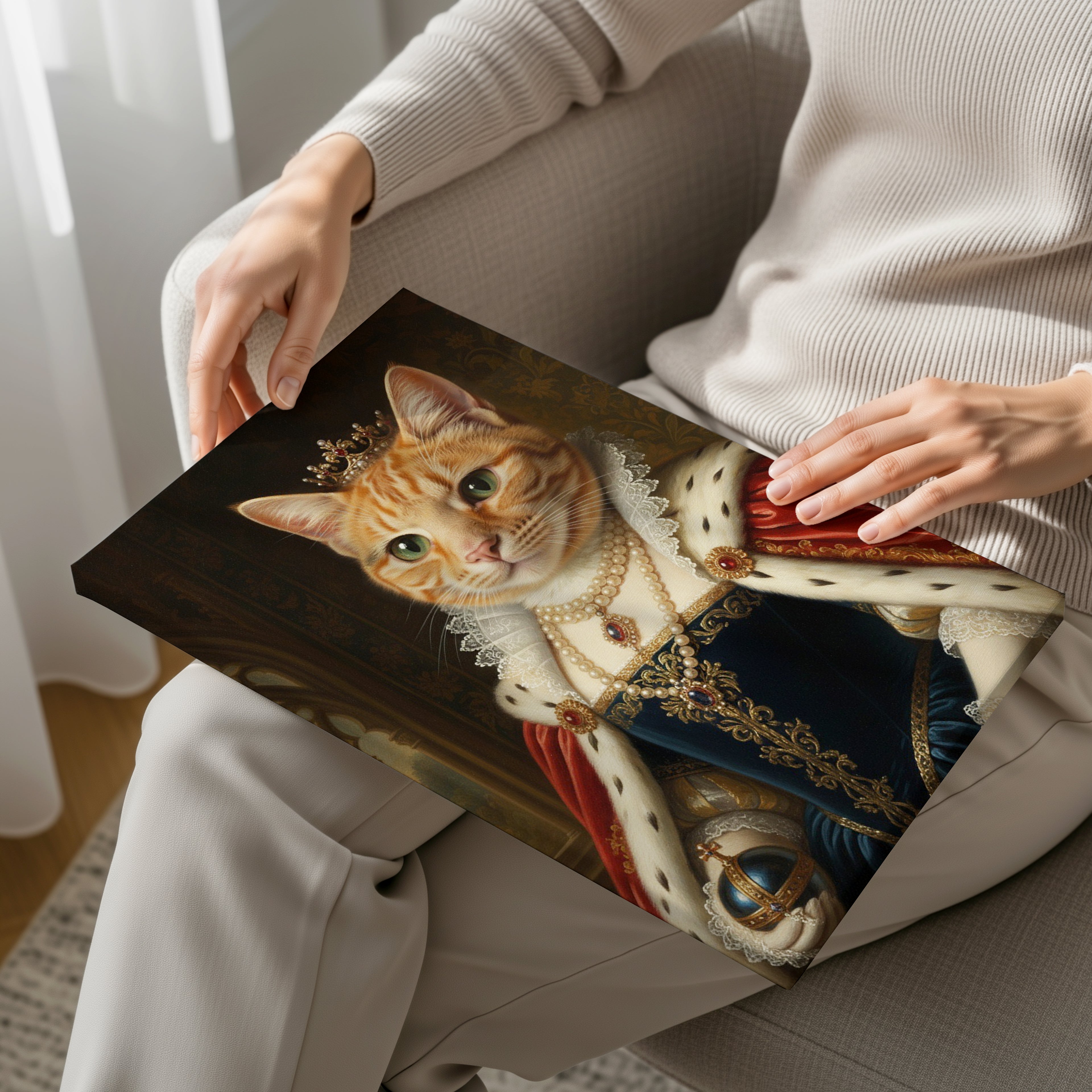 Królewski portret Twojego Kota - Wydruk