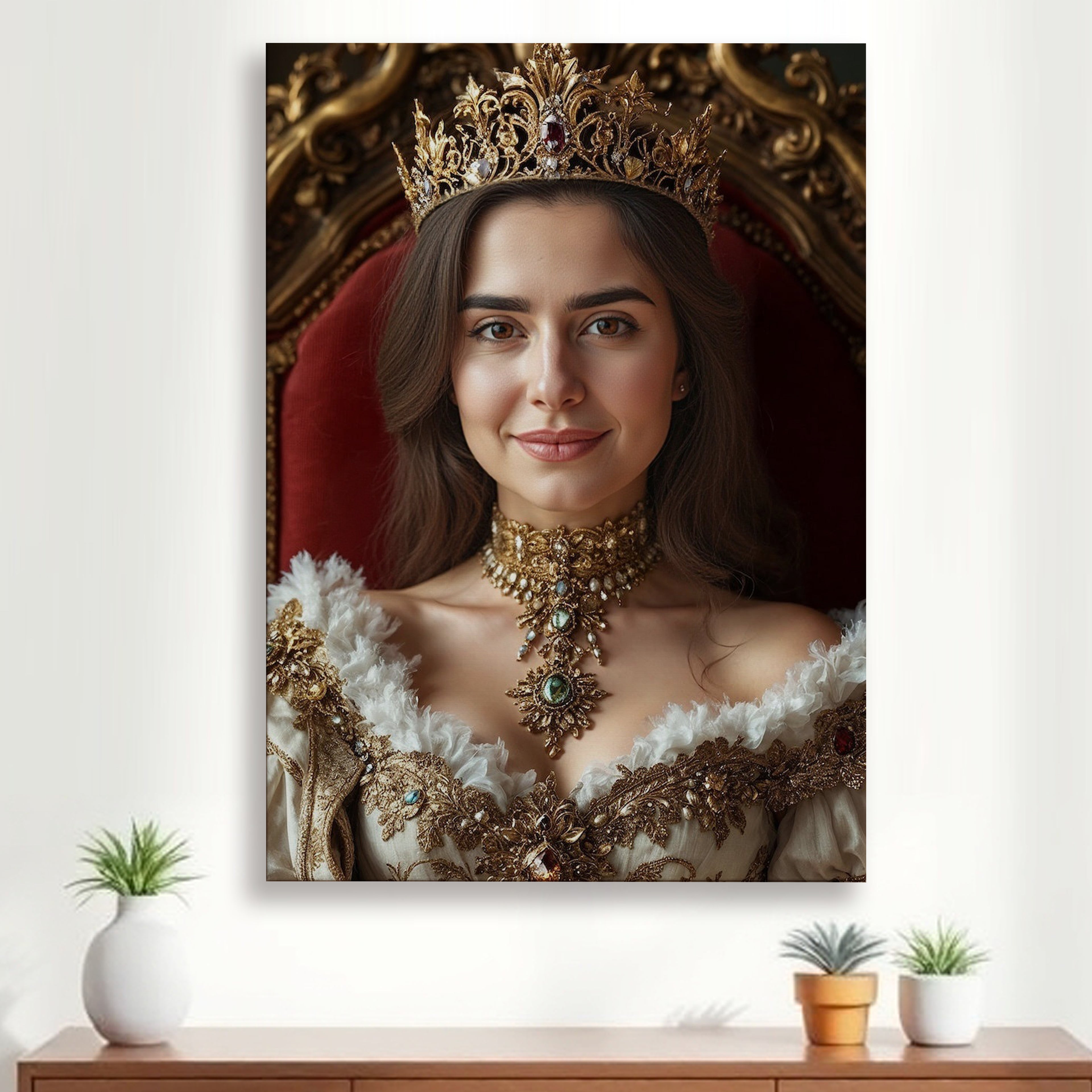 Portret królowej - obraz na płótnie z Twojego zdjęcia