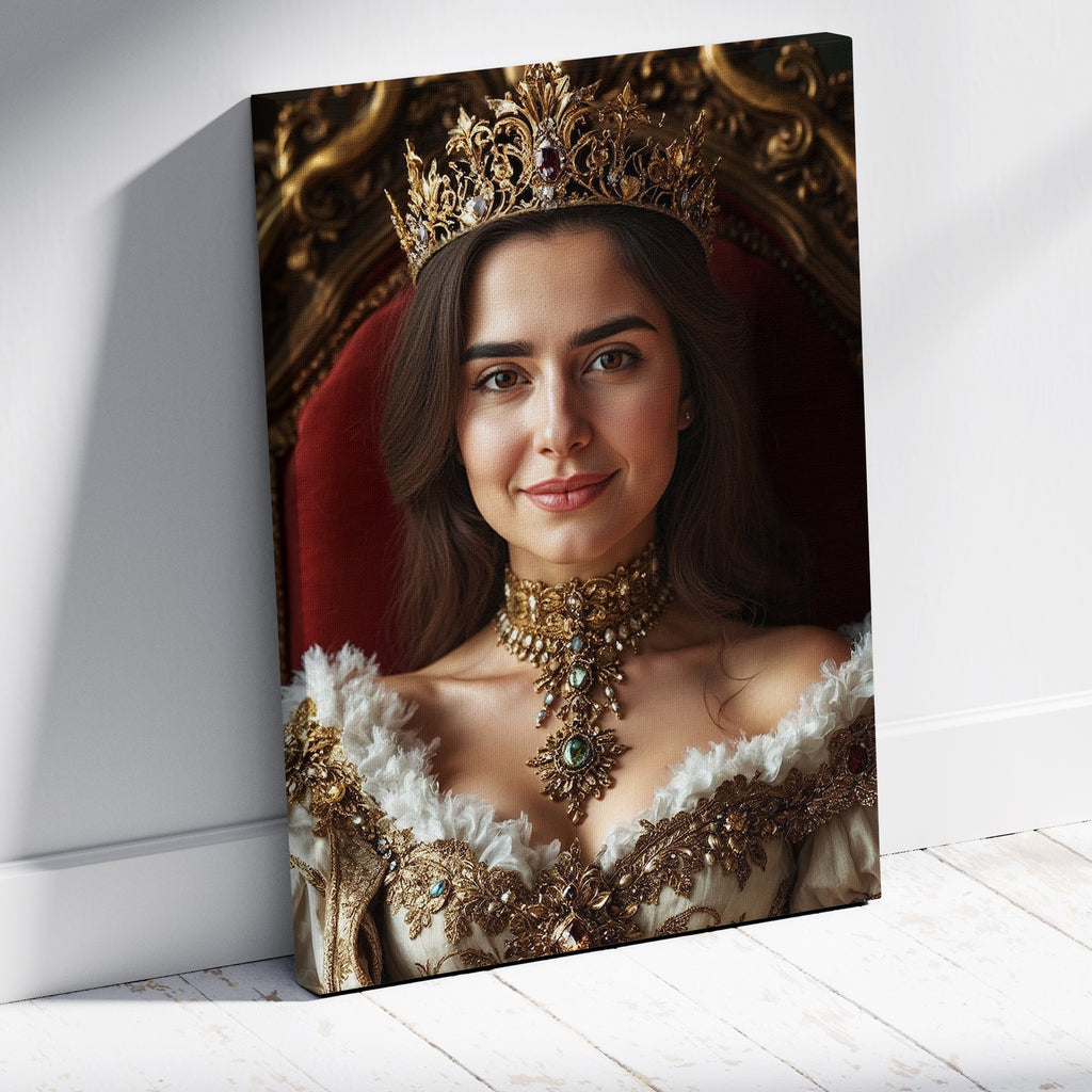 Portret królowej - obraz na płótnie z Twojego zdjęcia