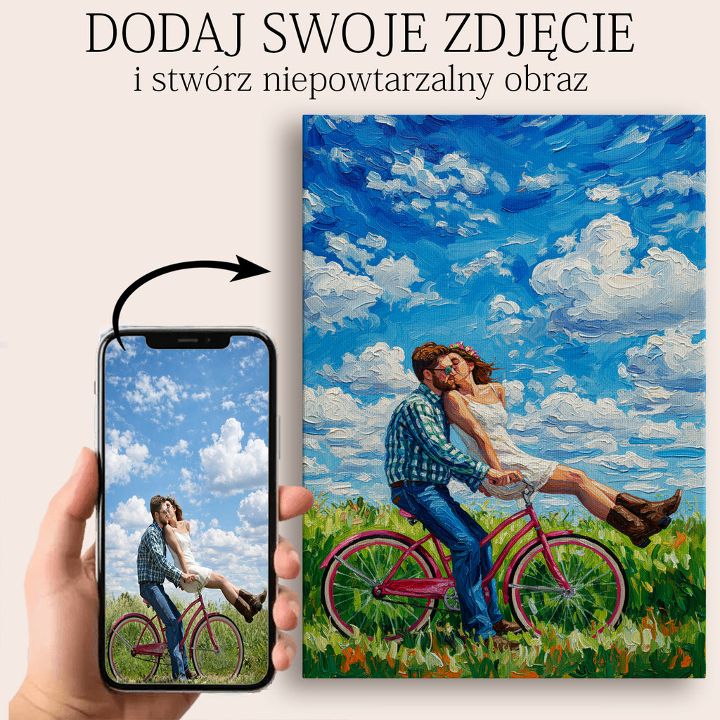 Obraz ze zdjęcia. Personalizowany prezent dla kobiety. Akwarela