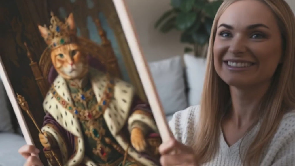 Królewski portret Twojego Kota - Wydruk