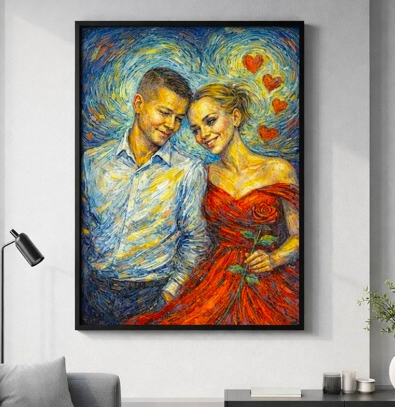 prezent dla niej portret w stylu akwareli romantyczny i elegancki