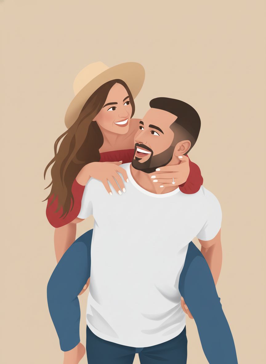 personalizowany portret minimalistyczny piękna pamiątka na lata
