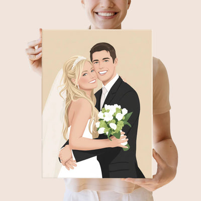 Portret minimalistyczny ze zdjęcia - prezent dla niego dla niej