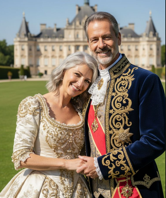 Obraz ze zdjęcia portret pary królewskiej. Prezent na rocznice